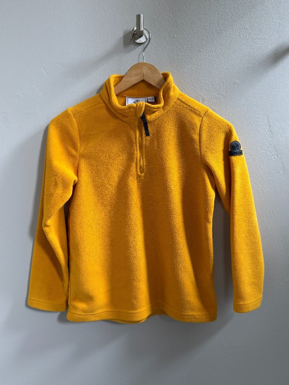 TOG24 Toffolo Kids Golden Yellow Quarter Zip Fleece, Size 10-11 Years